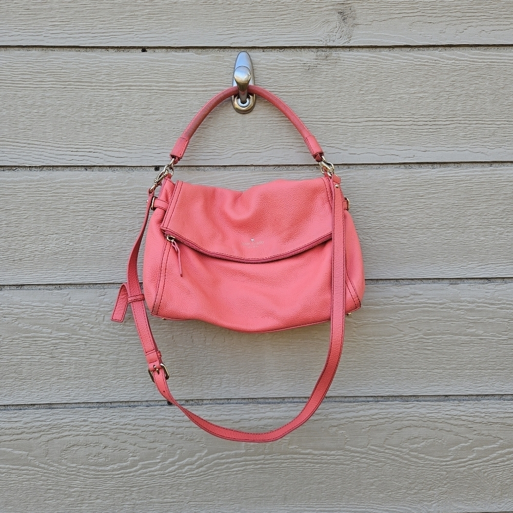kate spade coral pink Cobble Hill Little Minka crossbody bag with top handle